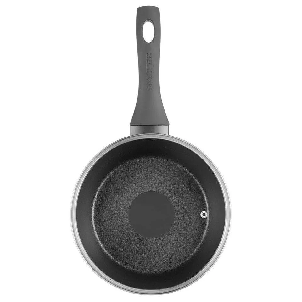 Salter Thermo Collar Non Stick Saucepan with Glass Lid | 18cm