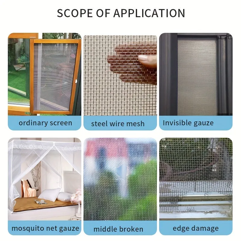 Selfadhesive Mesh Tape for Window Screen Repair 1 Roll