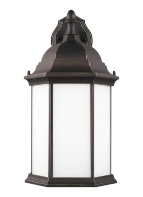 Sevier Collection - Large One Light Downlight Outdoor Wall Lantern | Finish: Antique Bronze - 8438751EN3-71