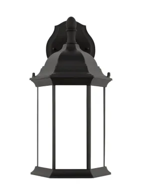 Sevier Collection - Medium One Light Downlight Outdoor Wall Lantern | Finish: Black - 8938751-12