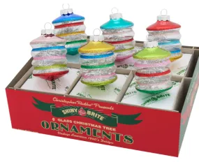 Shiny Brite - Christmas Confetti 6 Count 3.25" Lanterns