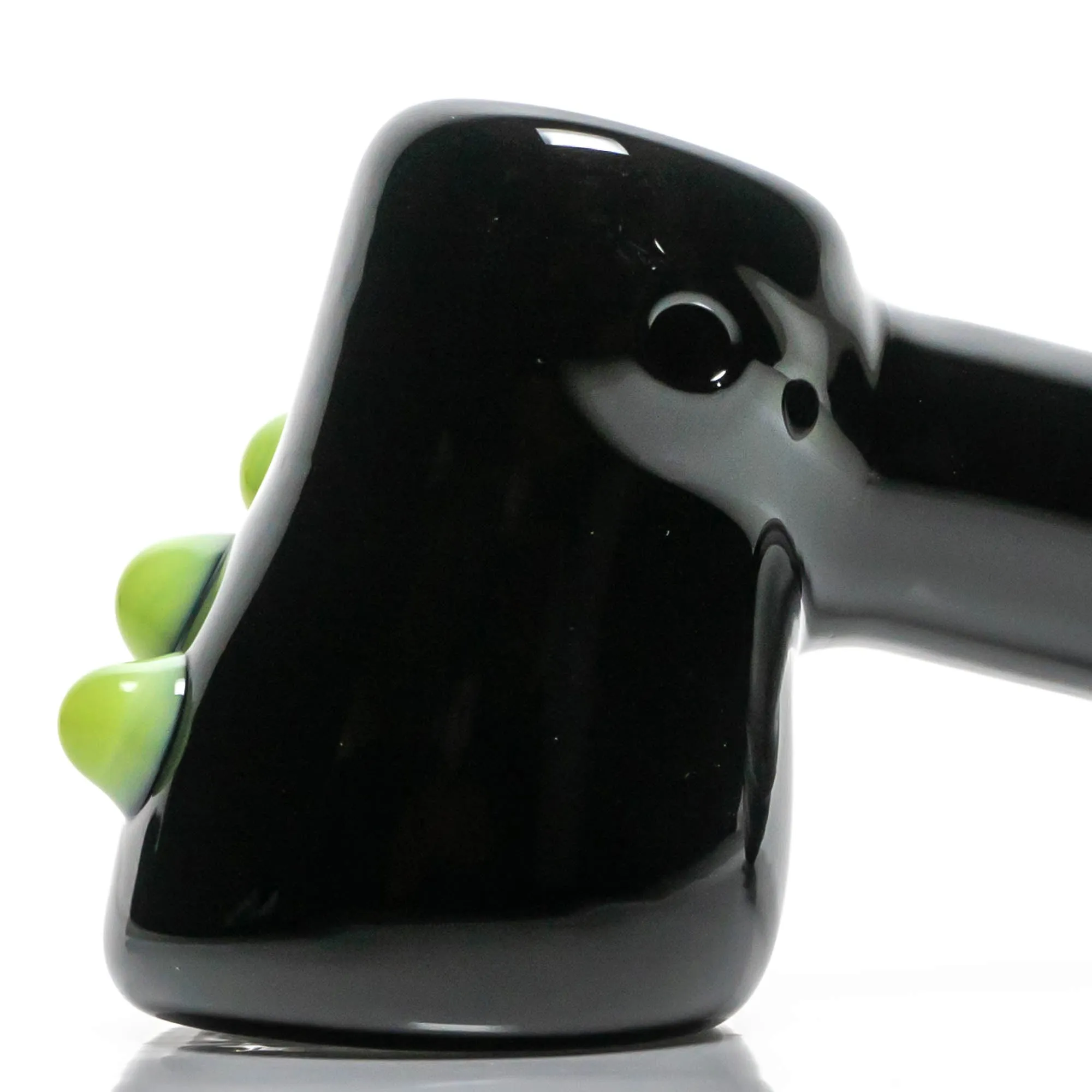 Shooters - Dimple Grip Hammer Bubbler - Black & Milky Green