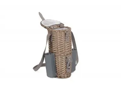 SINGLE BOTTLE & 2 CHAMPAGNE GLASS CARRIER with SHOULDER STRAP