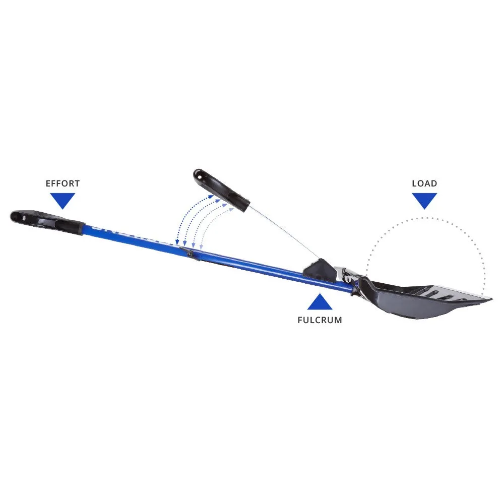 Snow Joe SJ-SHLV01 Shovelution Strain-Reducing Snow Shovel | 18-Inch | Spring Assisted Handle