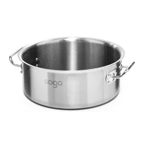 SOGA Stock Pot 113L Top Grade Thick Stainless Steel Stockpot 18/10 Without Lid