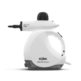 Solac Hand Steamer White 1200 Watt Ready In 3 Minutes. Extra-Long 3 M Cord. Large Capacity