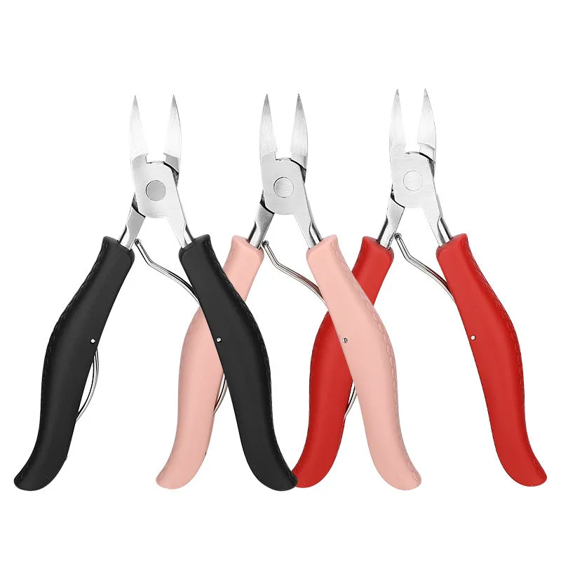 Stainless Steel Bent Nose Pliers Nail Clippers Nail Groove Pliers Inflammation Tool Set Scissors Nail Trimmers