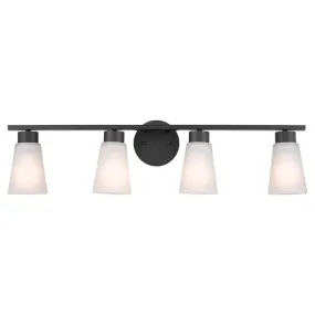 Stamos 31 in. 4 Lights Vanity Light Black finish