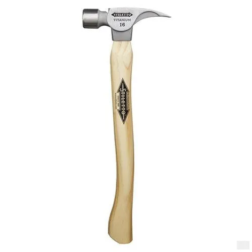 Stiletto 16oz Hickory Framing Hammer - Milled/Curve TI16MC