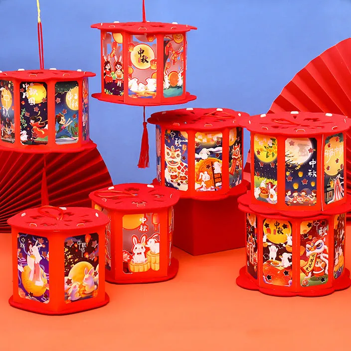 Super Easy DIY Children's Mid-Autumn Festival Lantern Carousel Decoration with Tutorial and Materials Package