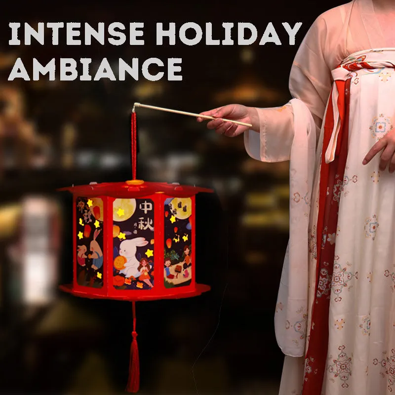 Super Easy DIY Children's Mid-Autumn Festival Lantern Carousel Decoration with Tutorial and Materials Package