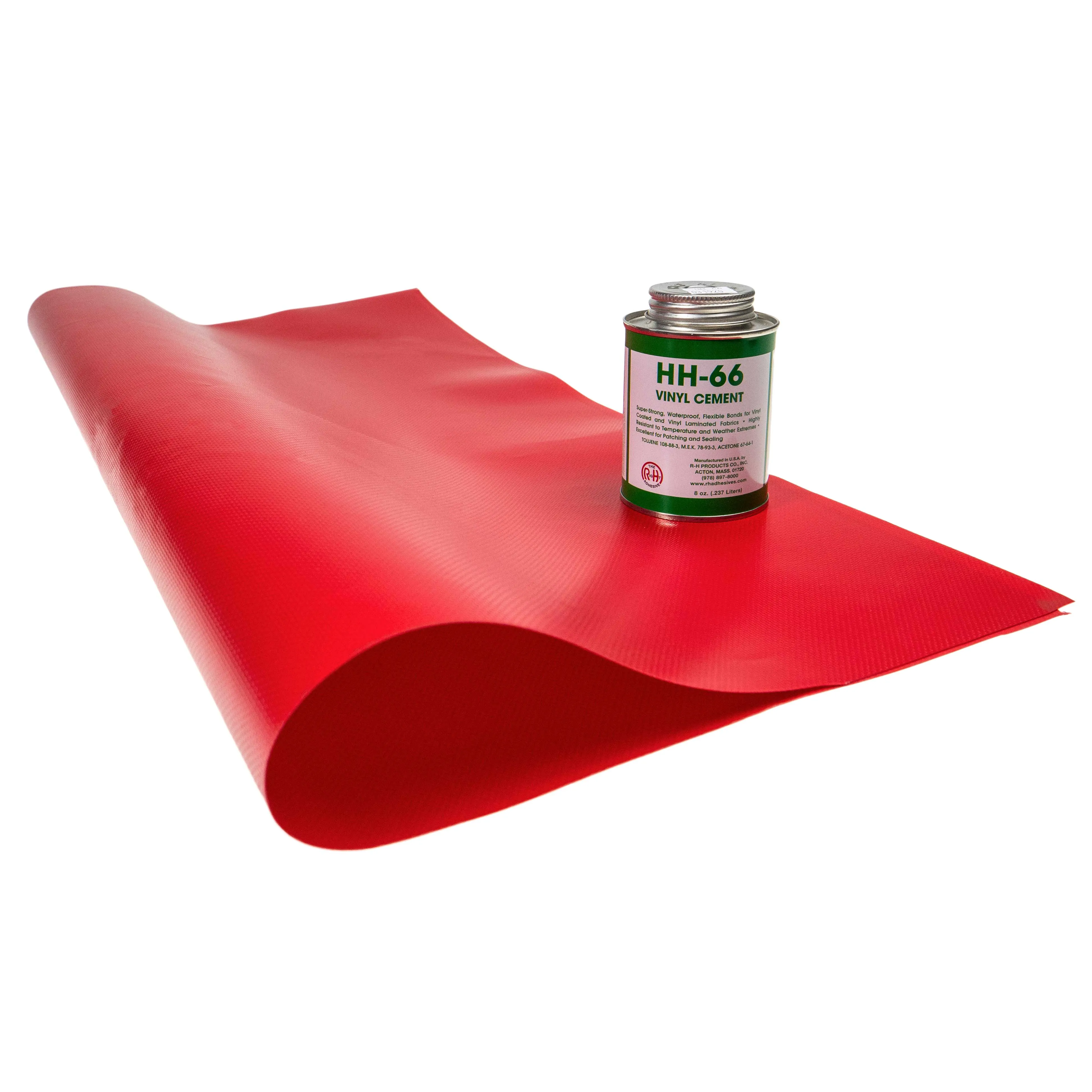 Tarp Repair Kit: 2'x2' Red Tarp Patch and Vinyl Cement