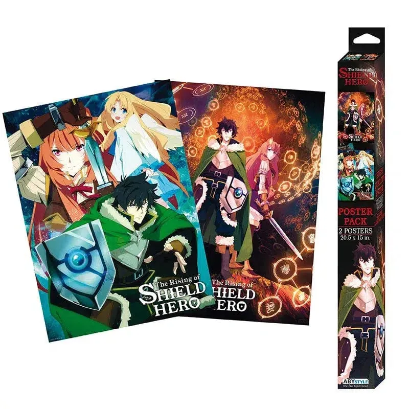 The Rising of the Shield Hero - Naofumi, Raphtalia & Filo Boxed Poster Set (20.5"x15") - ABYstyle