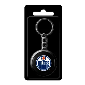 The Sports Vault NHL Edmonton Oilers Keychain Puck