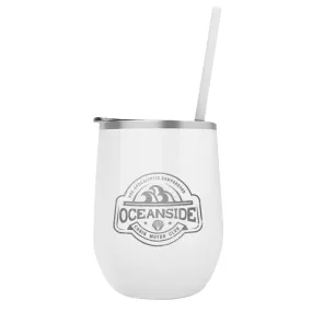 The Walking Dead Oceanside Laser Engraved Wine Tumbler with Straw