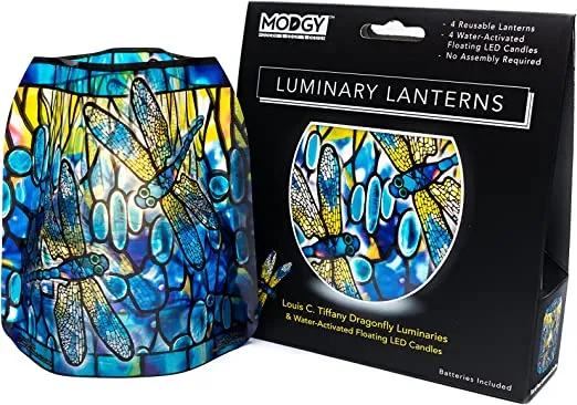 Tiffany Dragonfly Luminary Set