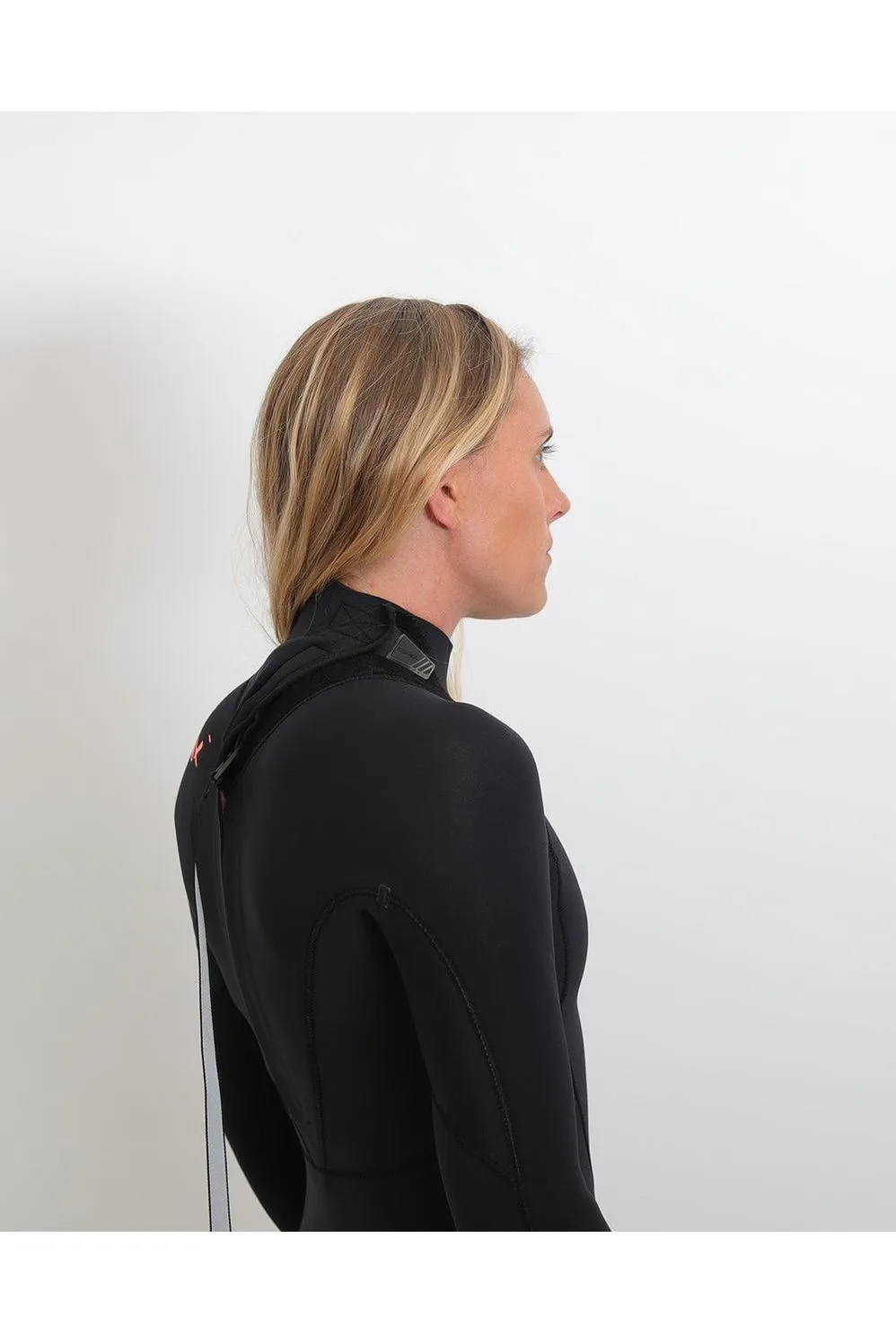 Tiki Ladies Zepha2 4/3 Wetsuit GBS - Back Zip - Black/Peach