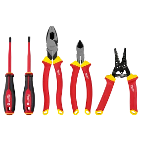 Tool Set - Milwaukee 5 PC 1000V Insulated Hand Tool Set, 48-22-2215