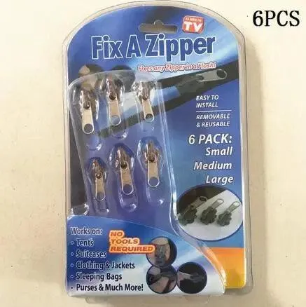 Universal Zipper Repair Kit: Easy Fix for All Sizes - Durable Metal Teeth - Sewing Clothes, Bags & More