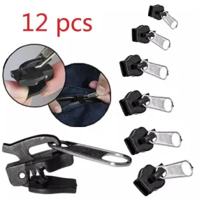 Universal Zipper Repair Kit: Easy Fix for All Sizes - Durable Metal Teeth - Sewing Clothes, Bags & More