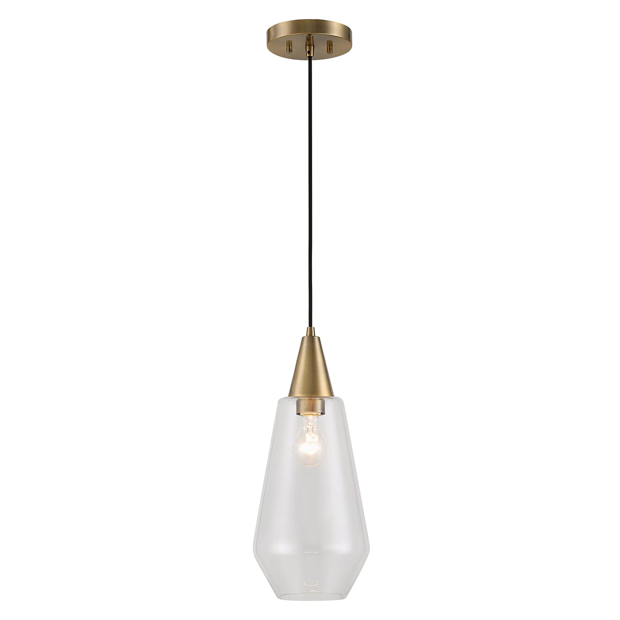 Uttermost Eichler Antique Brass 1 Light Mini Pendant