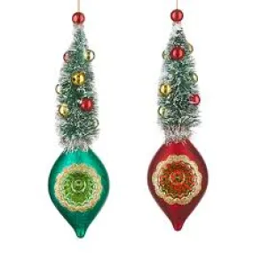 Vintage Bottle Brush Tree Reflector Ornament