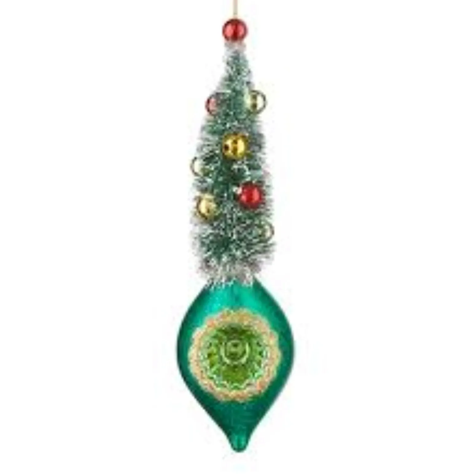 Vintage Bottle Brush Tree Reflector Ornament