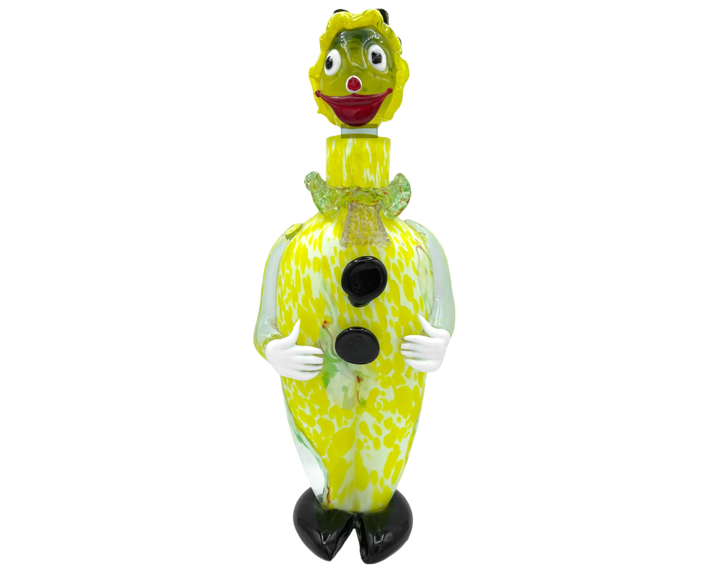 Vintage Murano Glass Clown Figural Decanter Bottle Figurine 14