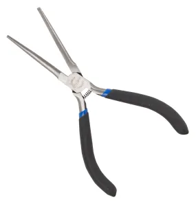 Vulcan JL-NP016 Needle Nose Plier, 5 in OAL, 0.5 mm Cutting Capacity, 4.2 cm Jaw Opening, Black Handle, 1/2 in W Jaw :EA: QUANTITY: 1