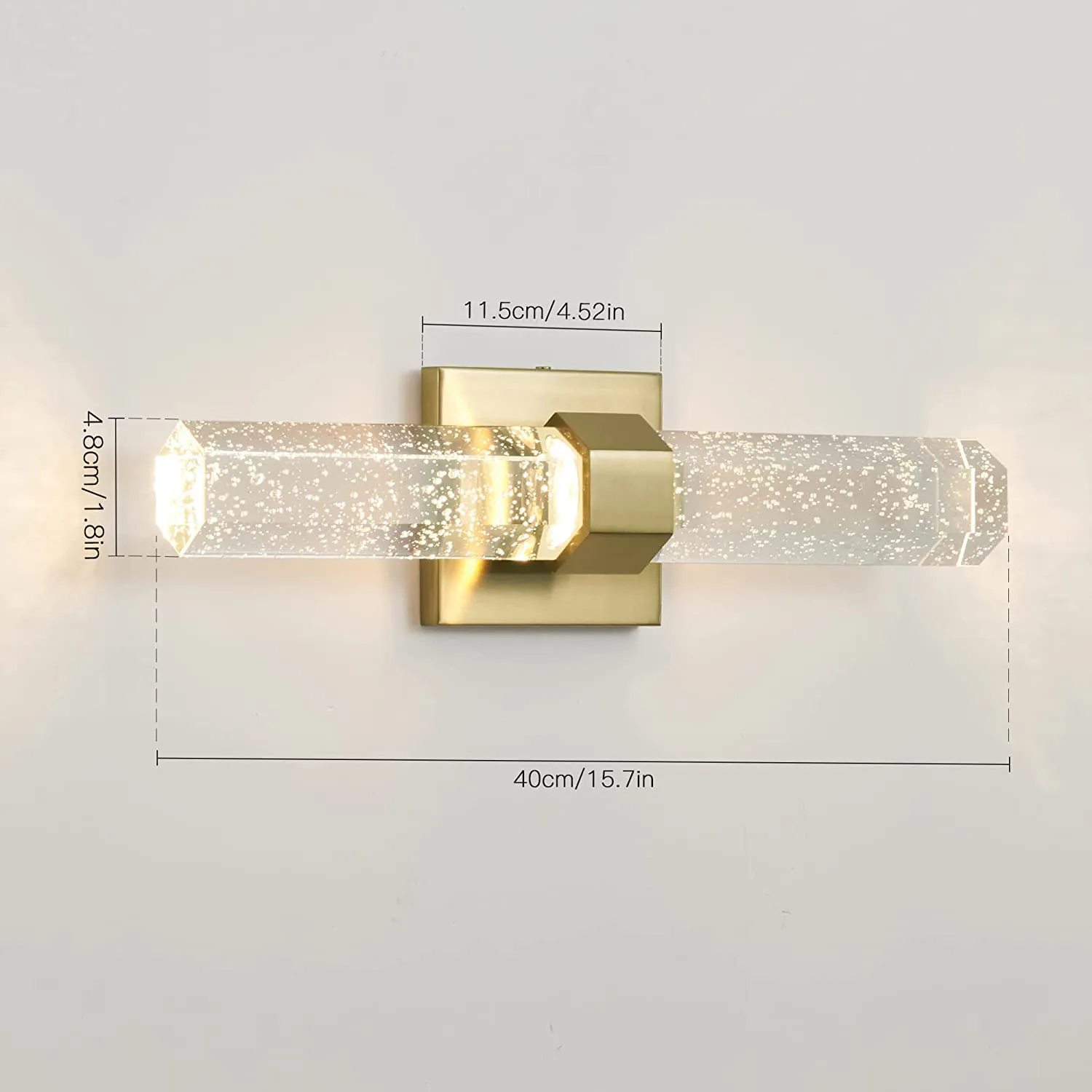 Wall Sconce Modern Crystal Bathroom Vanity Light 3000K