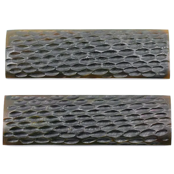 Water Buffalo Scales - Jigged   Picked - Black - 3/8" X 1.5:" X5"