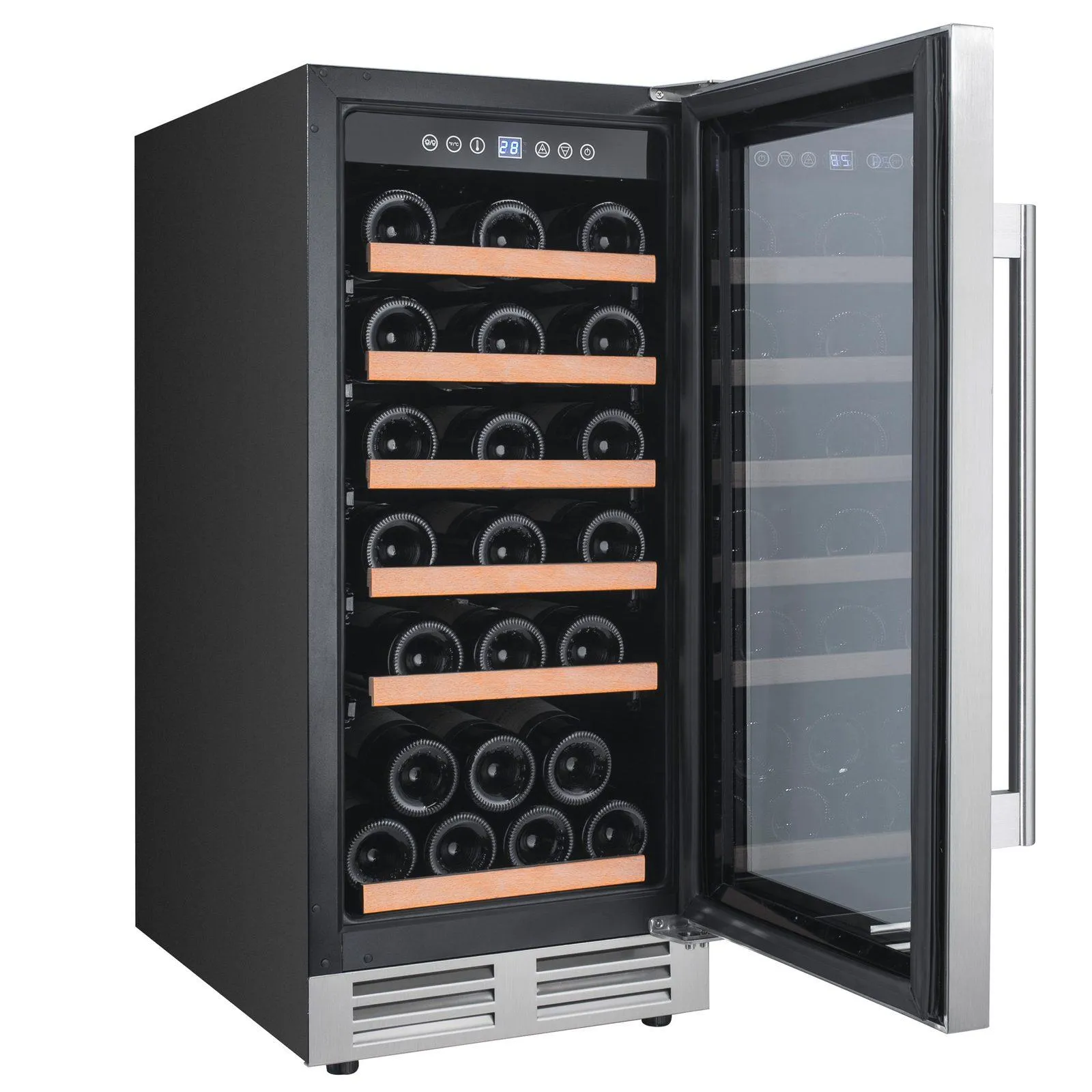 WCF281E3SS Avanti 28 Bottle DESIGNER Series Wine Cooler - Stainless Steel / 28 Bottles