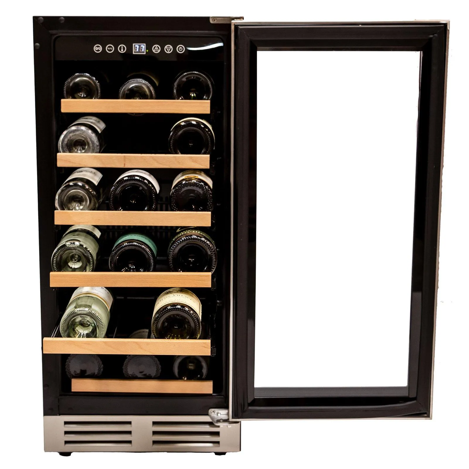 WCF281E3SS Avanti 28 Bottle DESIGNER Series Wine Cooler - Stainless Steel / 28 Bottles