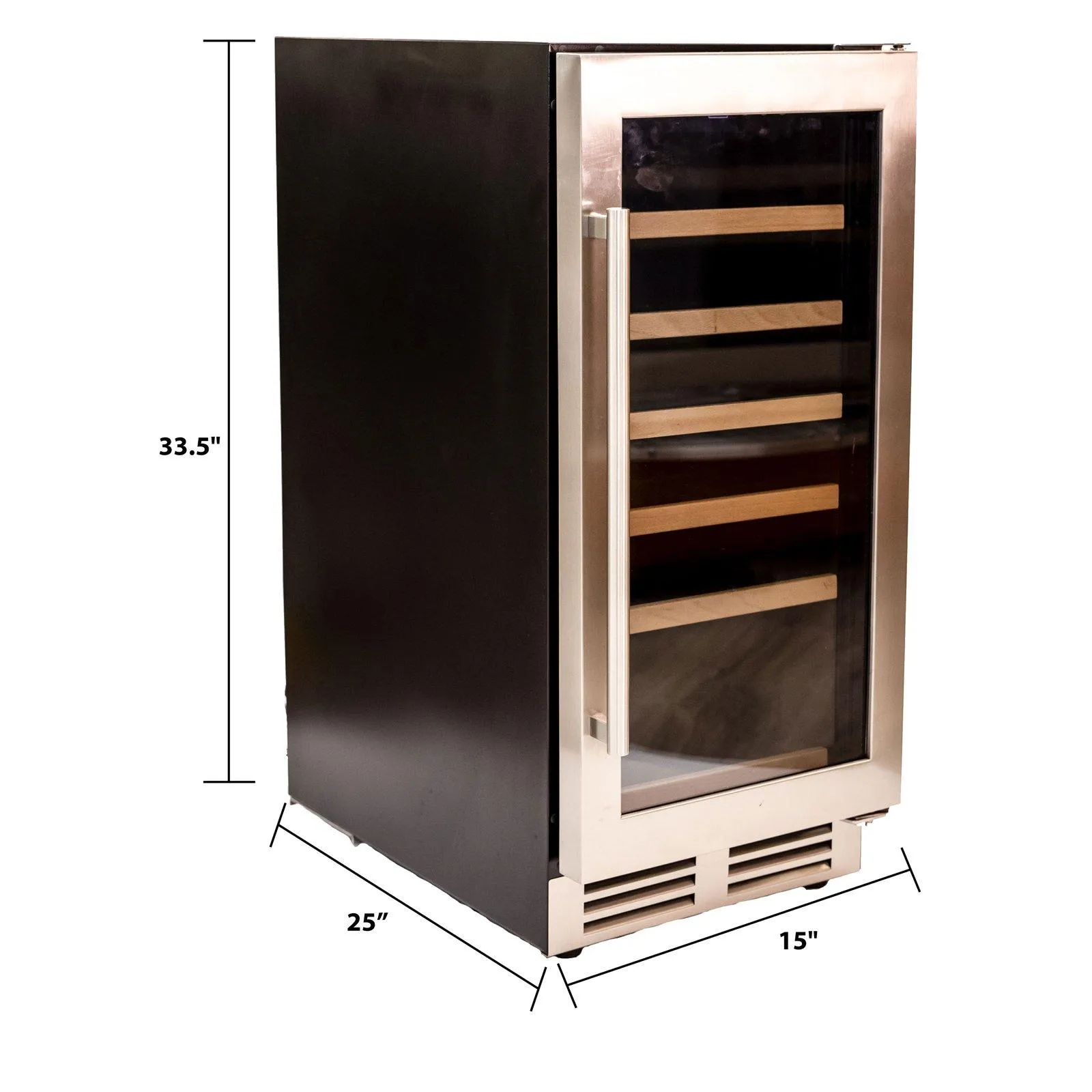 WCF281E3SS Avanti 28 Bottle DESIGNER Series Wine Cooler - Stainless Steel / 28 Bottles