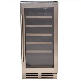 WCF281E3SS Avanti 28 Bottle DESIGNER Series Wine Cooler - Stainless Steel / 28 Bottles