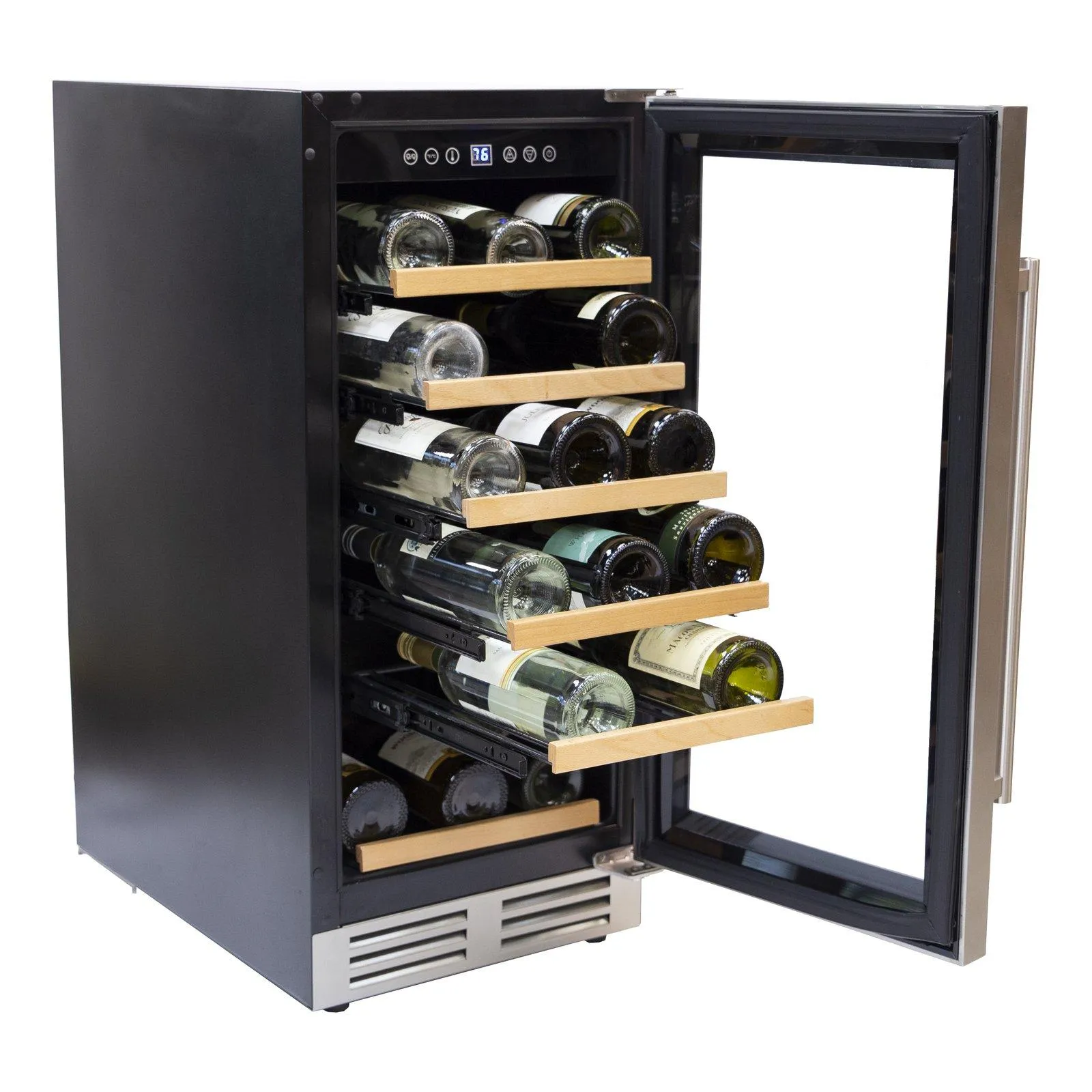 WCF281E3SS Avanti 28 Bottle DESIGNER Series Wine Cooler - Stainless Steel / 28 Bottles