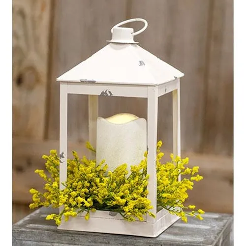 White Distressed Lantern