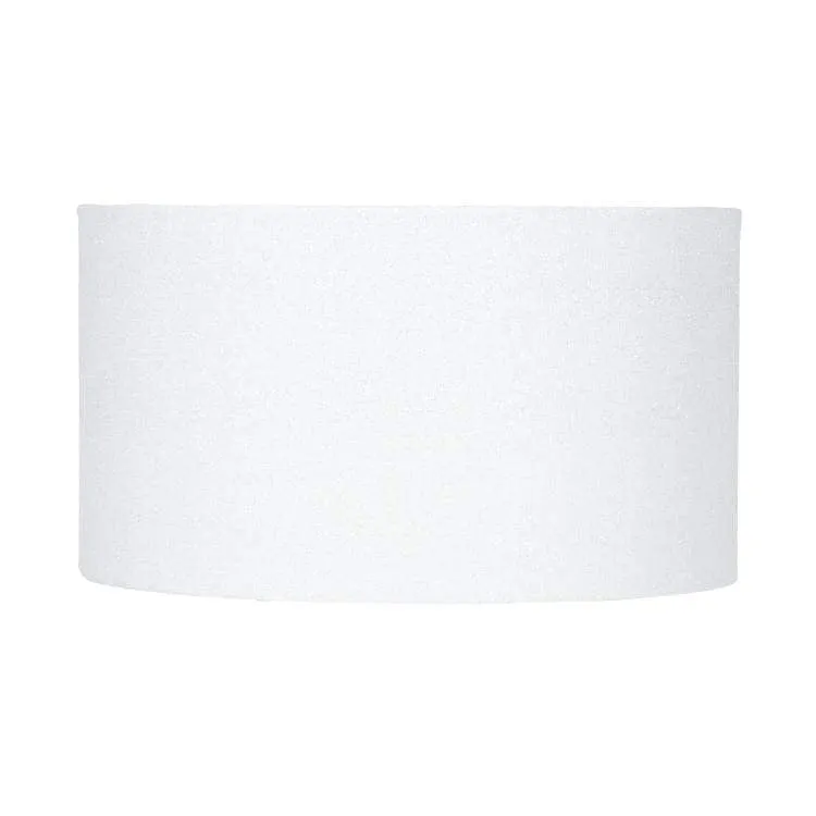 White Glitter Cylinder Poly Cotton Shade - 30Cm