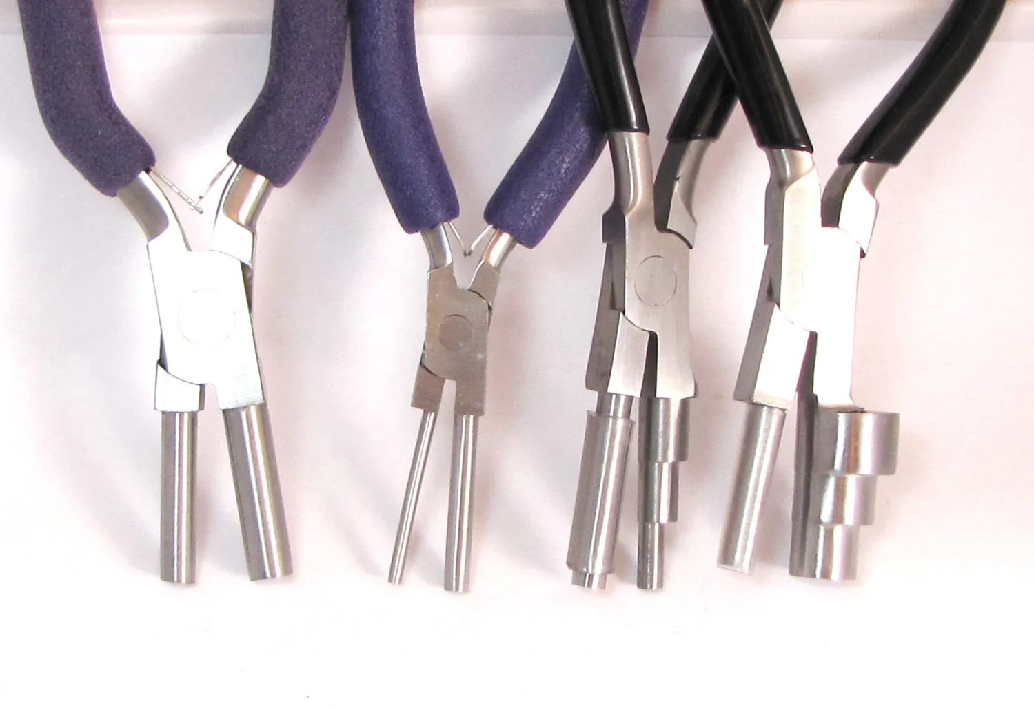 Wire coiling pliers set, 4 piece wire and sheet coiling tools, 3,5,7,10,13,16,20 mm