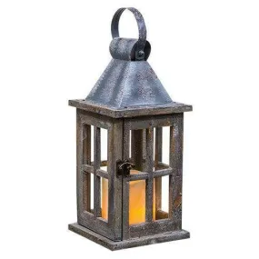 Wood Lantern w/ Timer Candle